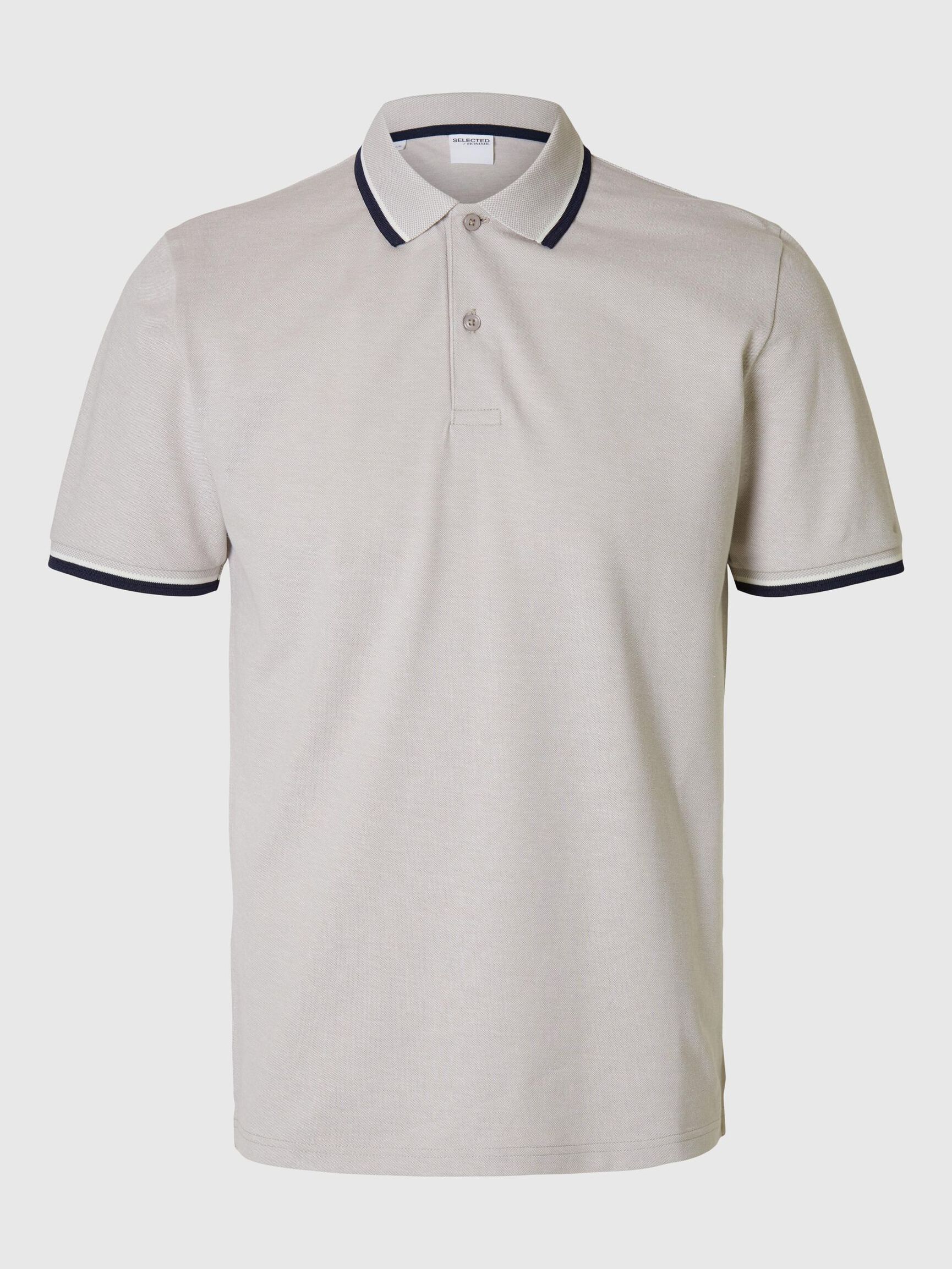 SHORT SLEEVED POLO SHIRT, Pure Cashmere, highres