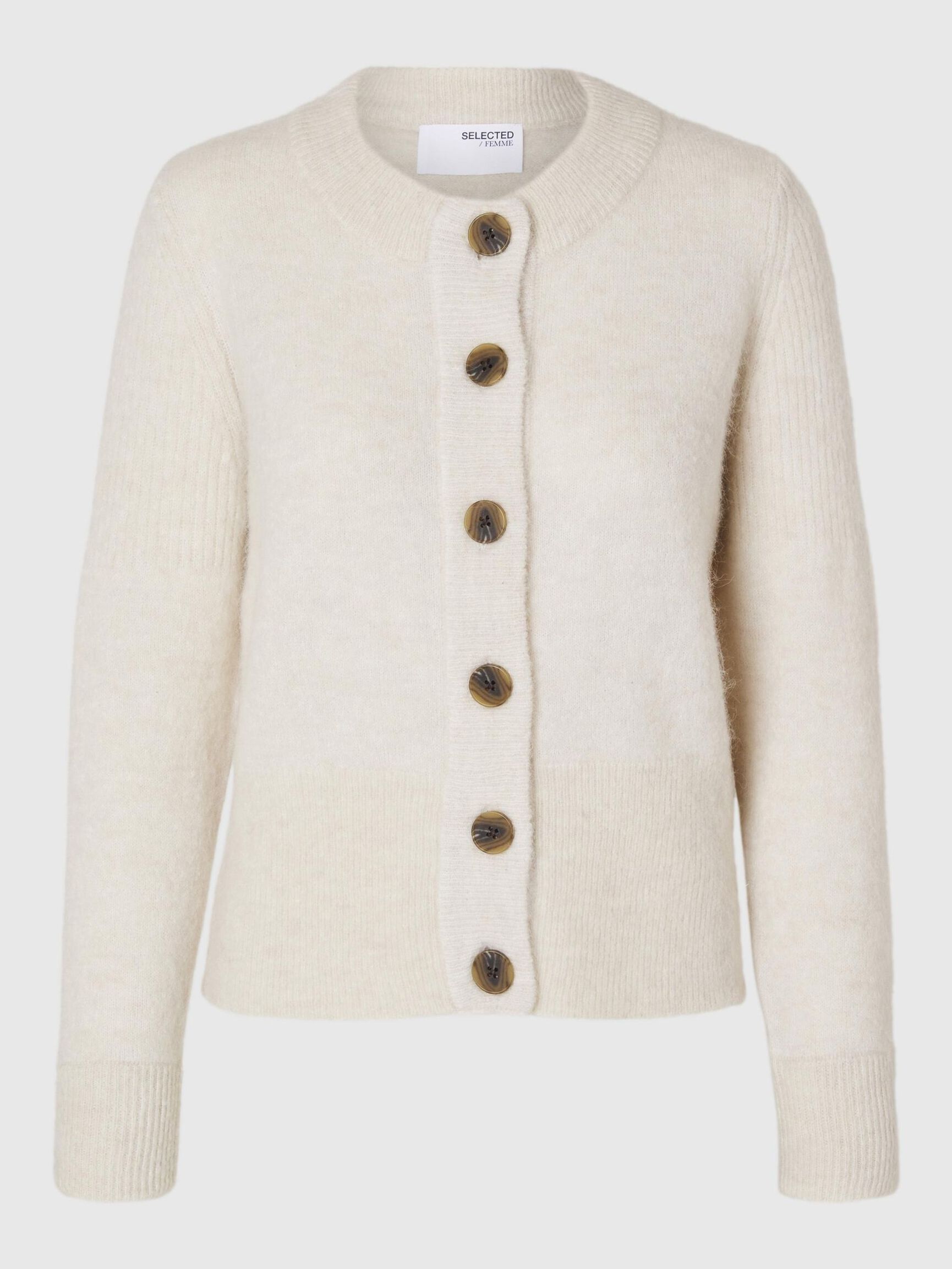 WOLLGEMISCH STRICK STRICKJACKE, Birch, highres