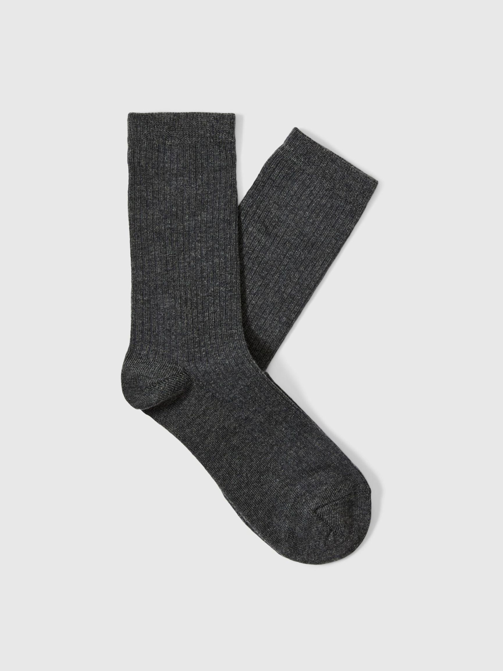 100 % BOMULL SOKKER, Dark Grey Melange, highres