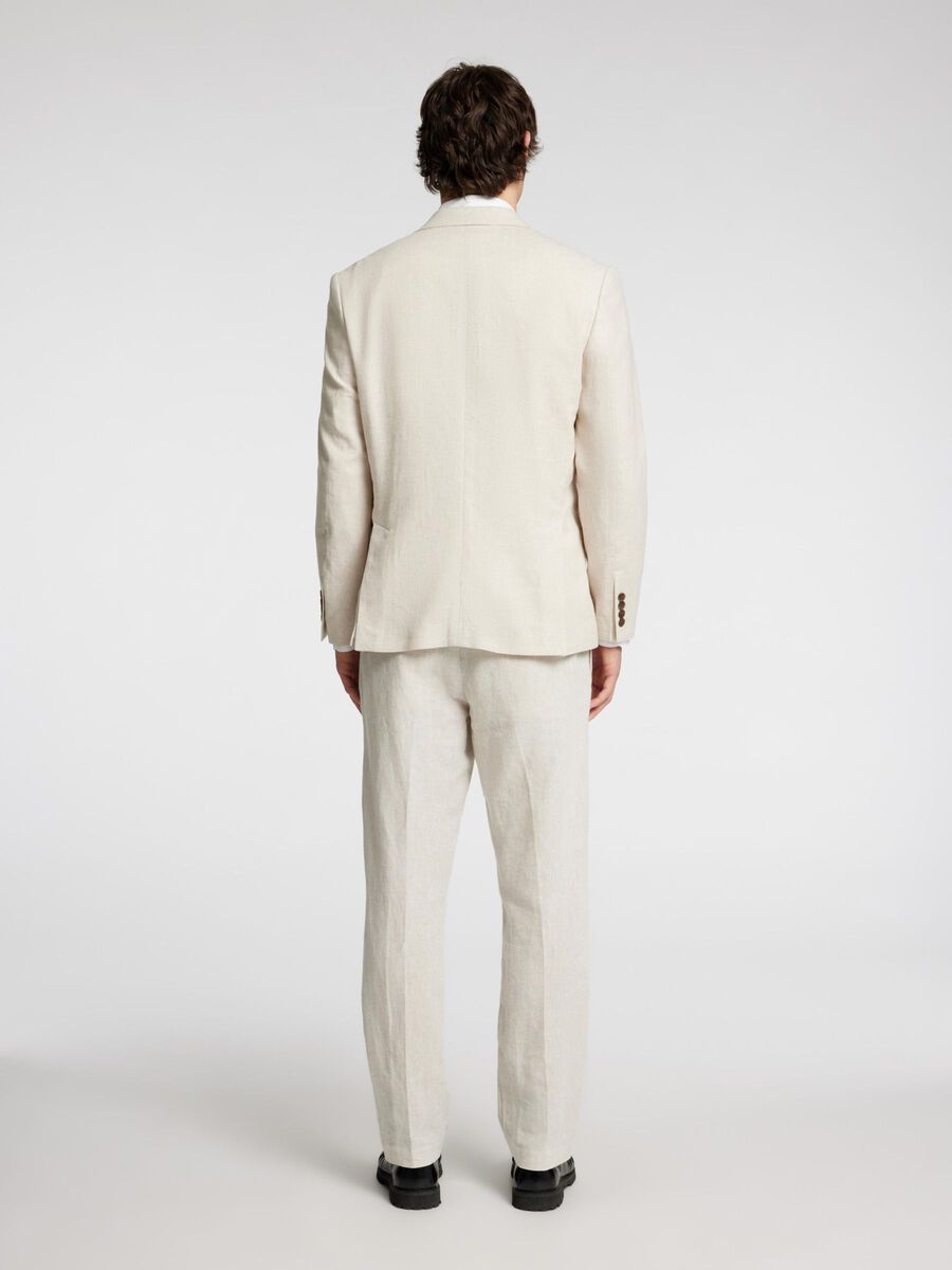 Selected REGULAR FIT SINGLE-BREASTED BLAZER, Oatmeal, highres - 16093870_Oatmeal_004.jpg