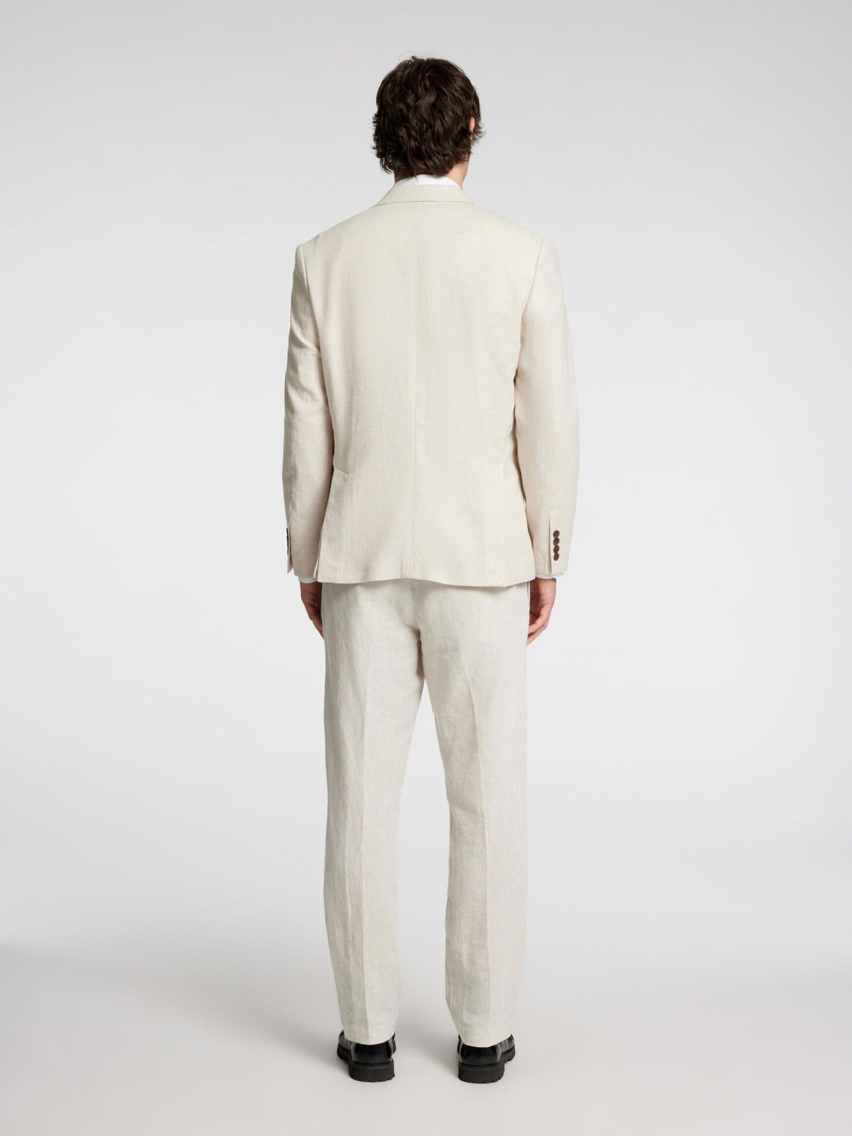 REGULAR FIT SINGLE-BREASTED BLAZER, Oatmeal, highres
