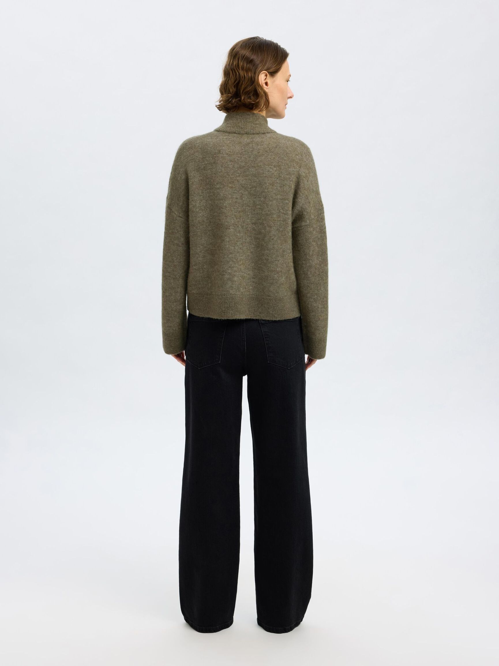WOOL BLEND CARDIGAN, Vetiver, highres