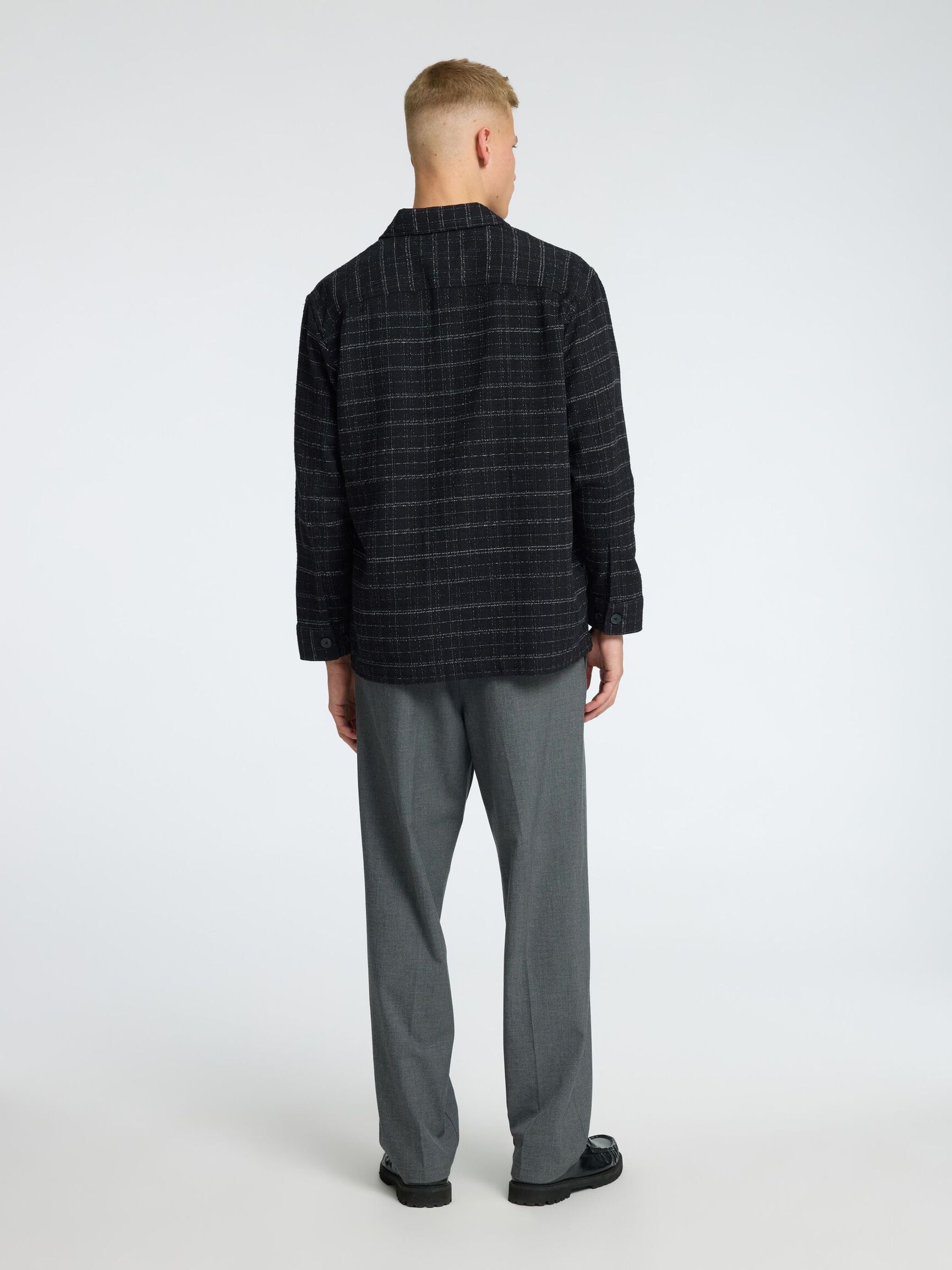 ZIPPED OVERSHIRT, Black, highres