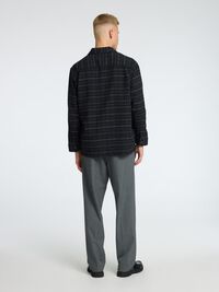ZIPPED OVERSHIRT, Black, highres