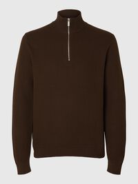 HALVE RITSSLUITING SWEATER, Demitasse, highres