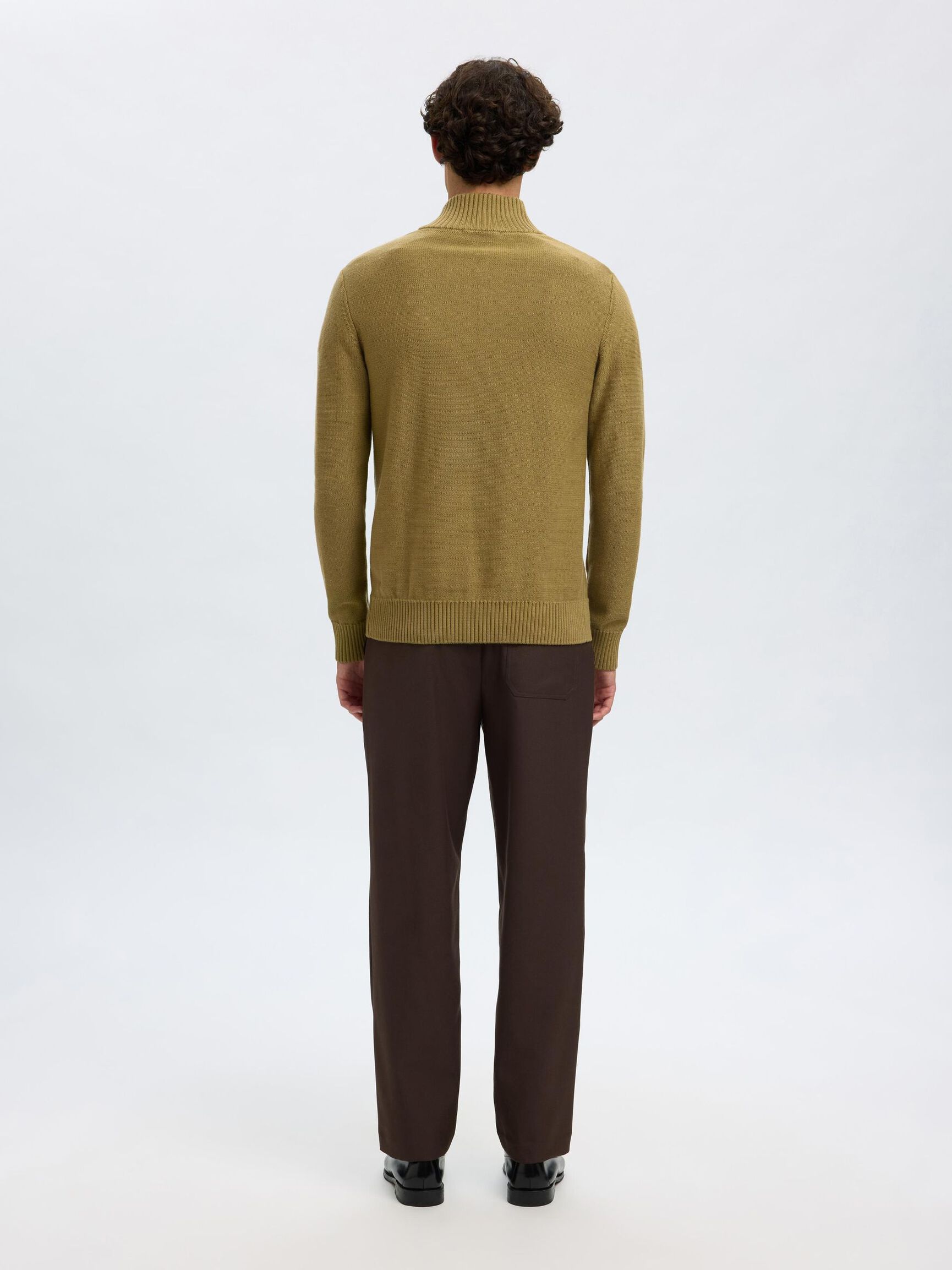 HALF-ZIP PULLOVER, Dried Herb, highres