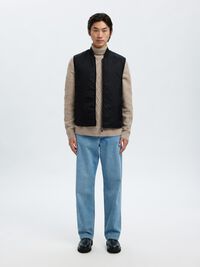 POLSTRET VEST, Black, highres