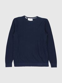 ORGANIC COTTON TEXTURED KNITTED JUMPER, Dark Sapphire, highres