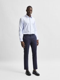 LONG-SLEEVED SLIM FIT SHIRT, Light Blue, highres