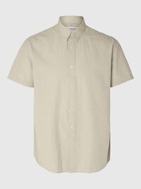 COTTON BLEND SHORT SLEEVED SHIRT, Pure Cashmere, highres