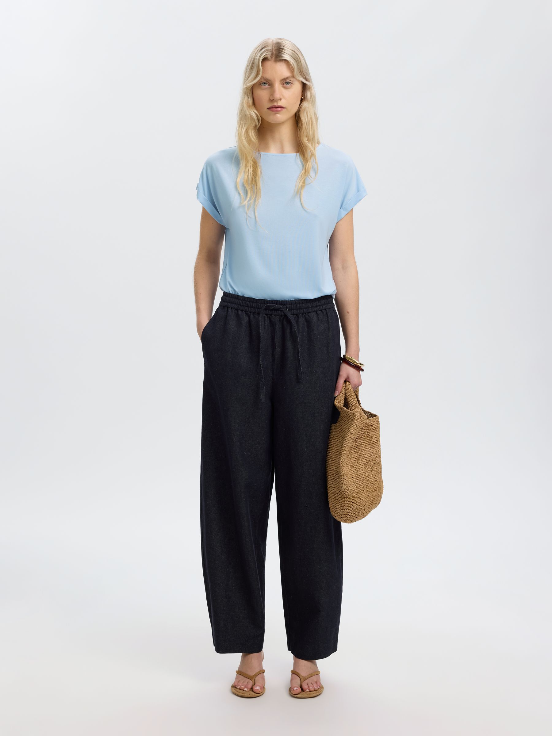 BOATNECK T-SHIRT, Cashmere Blue, highres