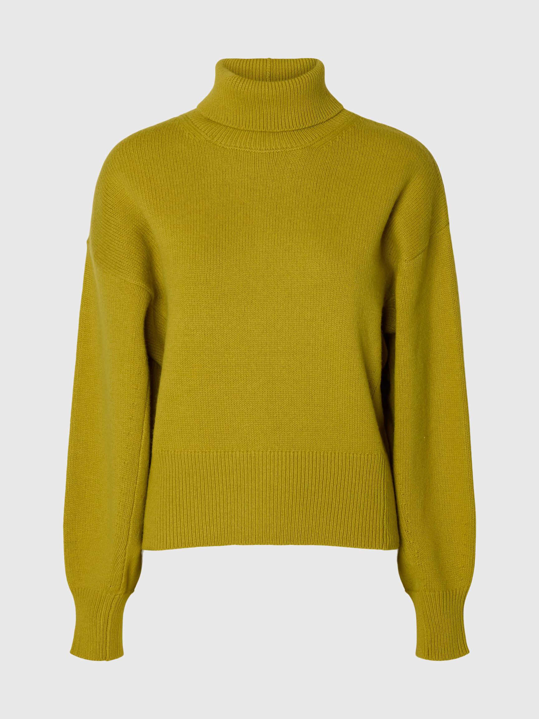 WOOL BLEND TURTLENECK, Avocado Oil, highres