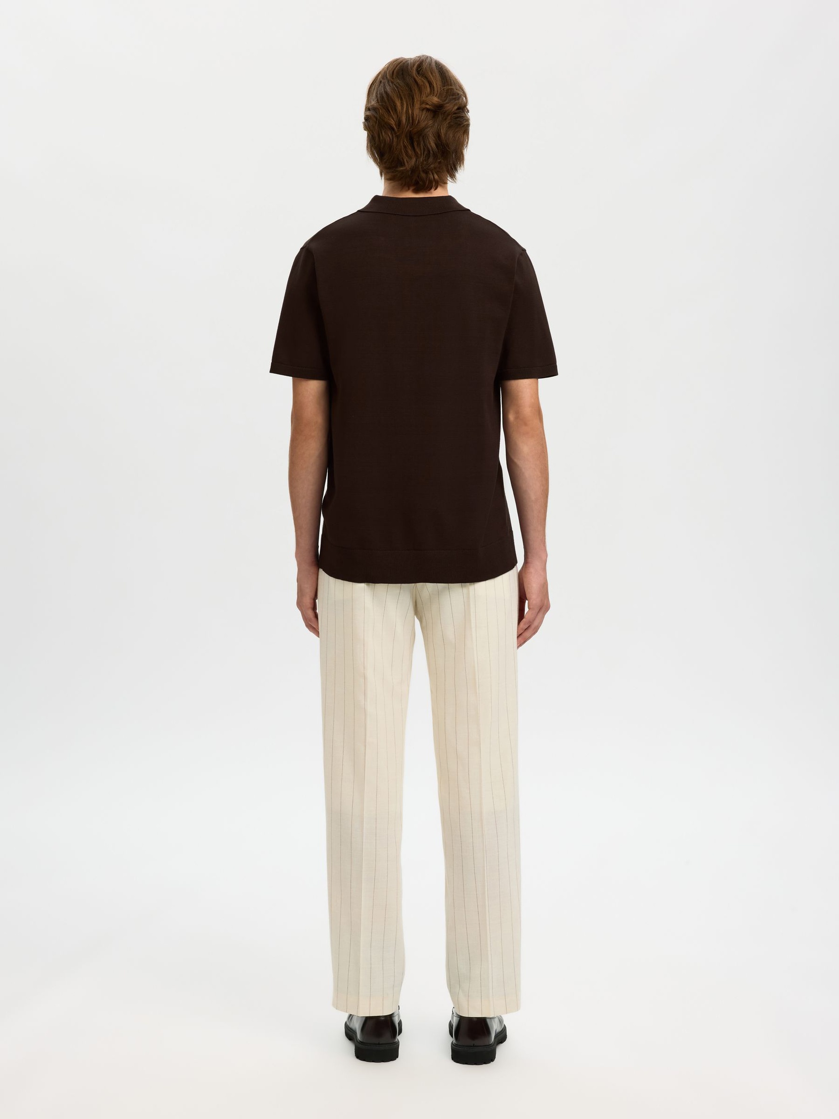 KNITTED KNITTED POLO SHIRT, Delicioso, highres