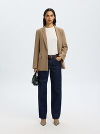 JEANSY O REGULARNYM FASONIE, Dark Blue Denim, highres
