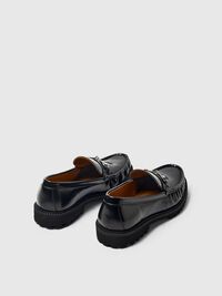 LEER HORSEBIT LOAFERS, Black, highres