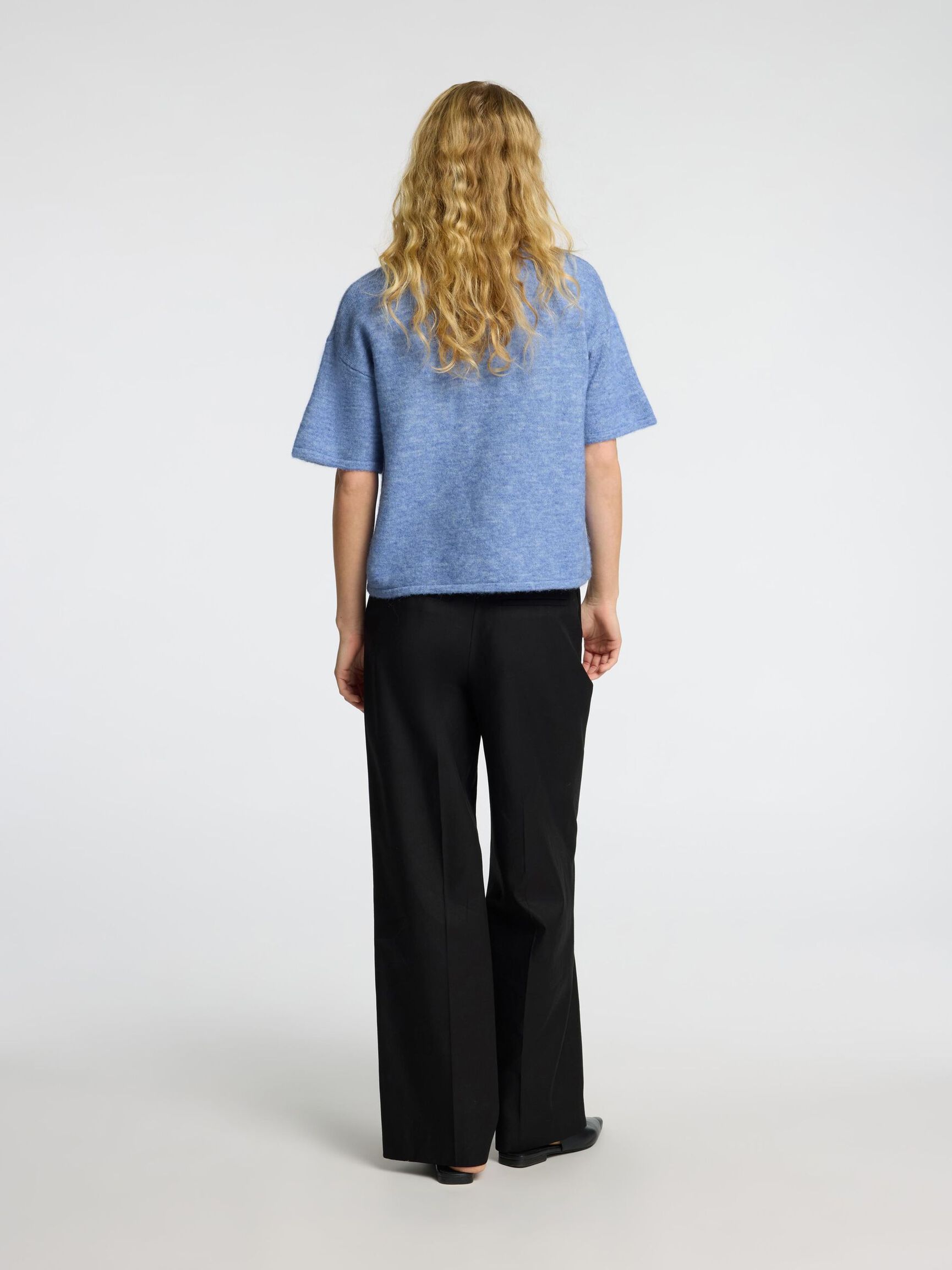 KURZARM WOLLGEMISCH OBERTEIL, Cornflower Blue, highres