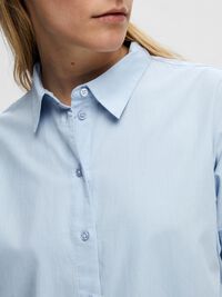 COTTON SHIRT DRESS, Cashmere Blue, highres