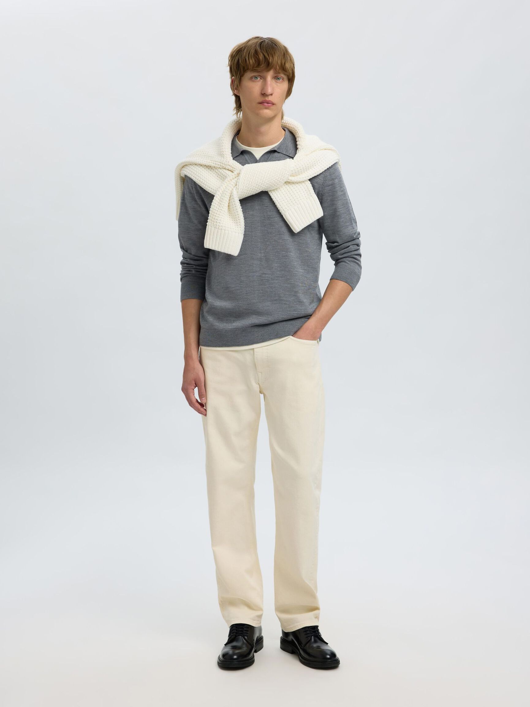 NEULOTTU PIKEEPAITA, Medium Grey Melange, highres