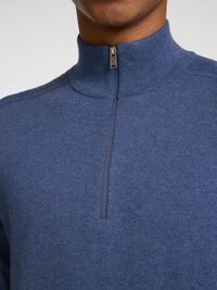 HALF-ZIP KNITTED JUMPER, Oceana, highres