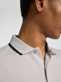 SHORT SLEEVED POLO SHIRT, Pure Cashmere, highres