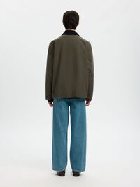 WAXED COTTON JACKET, Grape Leaf, highres