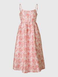 GEBLOEMDE JACQUARD MIDI JURK, Cradle Pink, highres