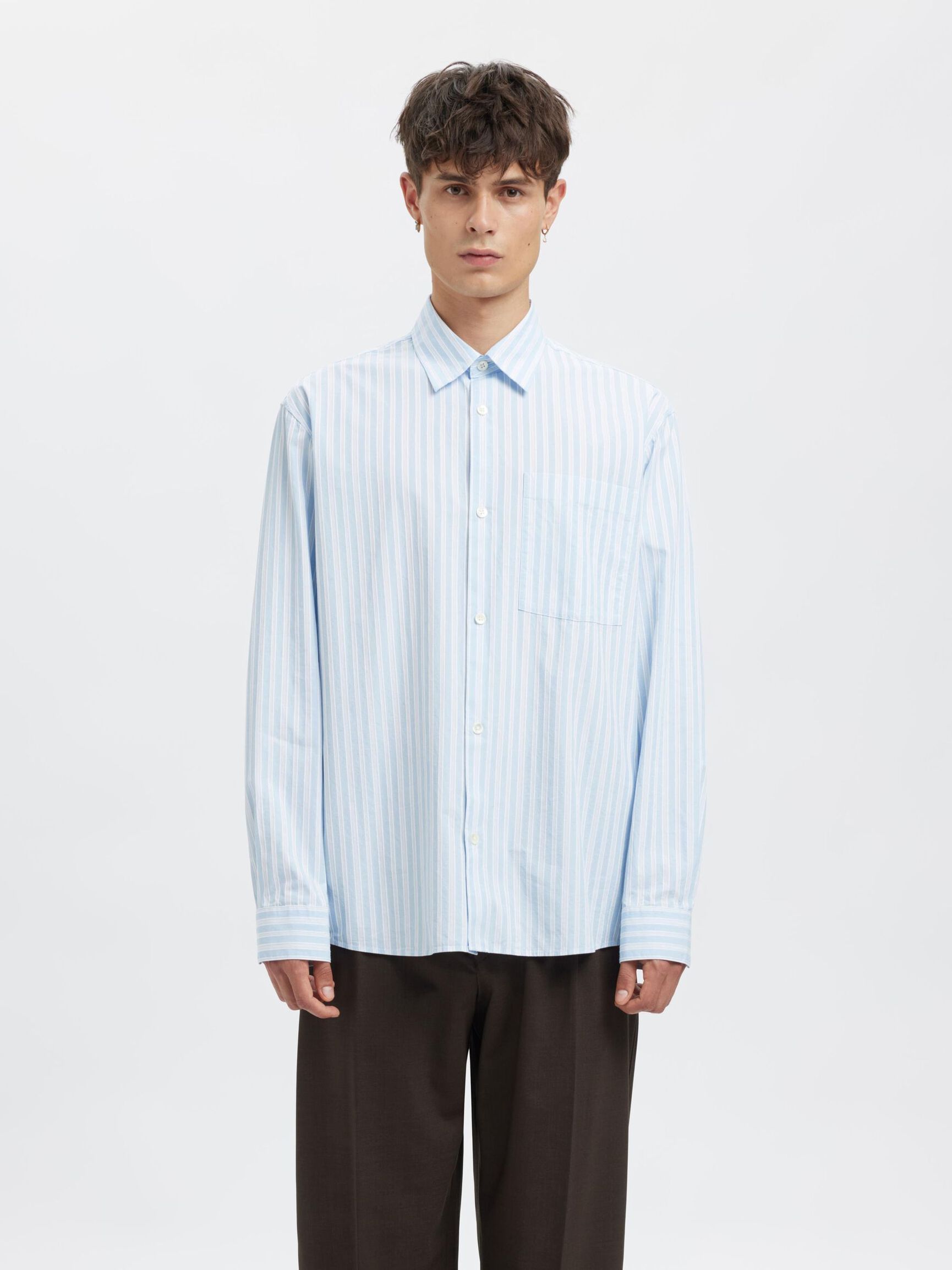 RELAXED FIT HEMD, Cashmere Blue, highres