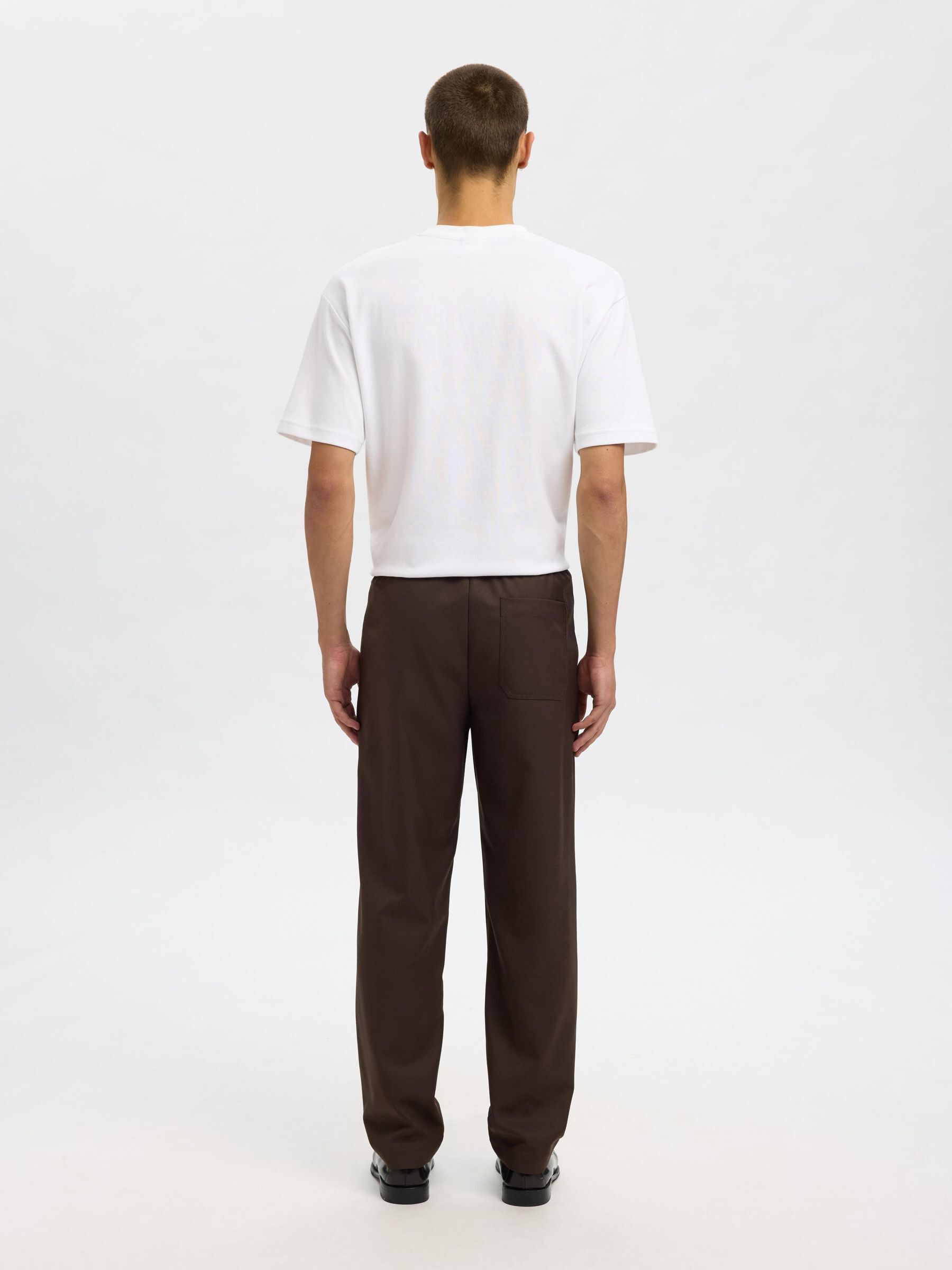 196 STRAIGHT-LEG TROUSERS | Brown | Selected