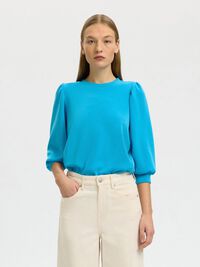 PUFFÄRMEL SWEATSHIRT, Malibu Blue, highres