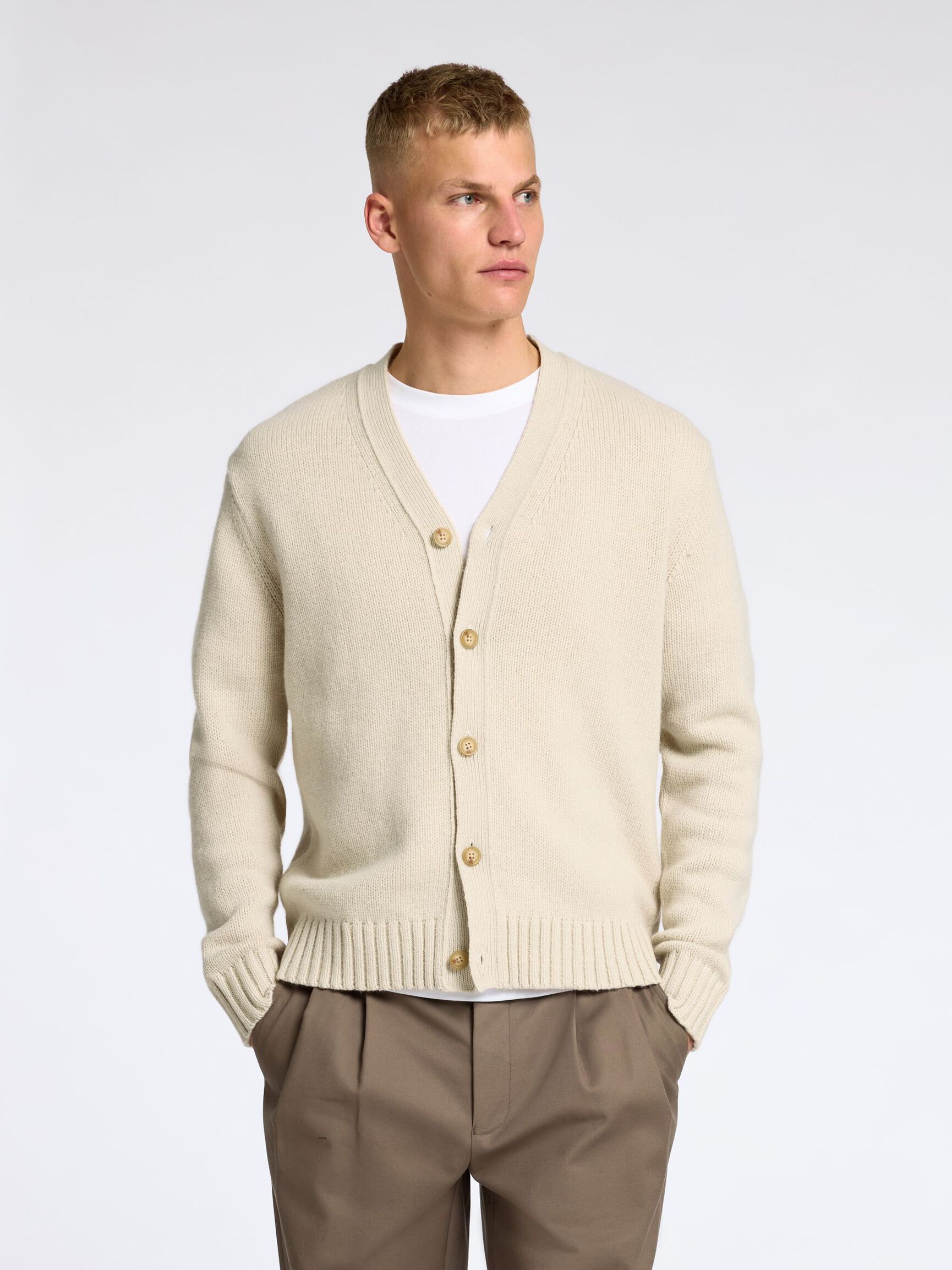CARDIGAN, Oatmeal, highres