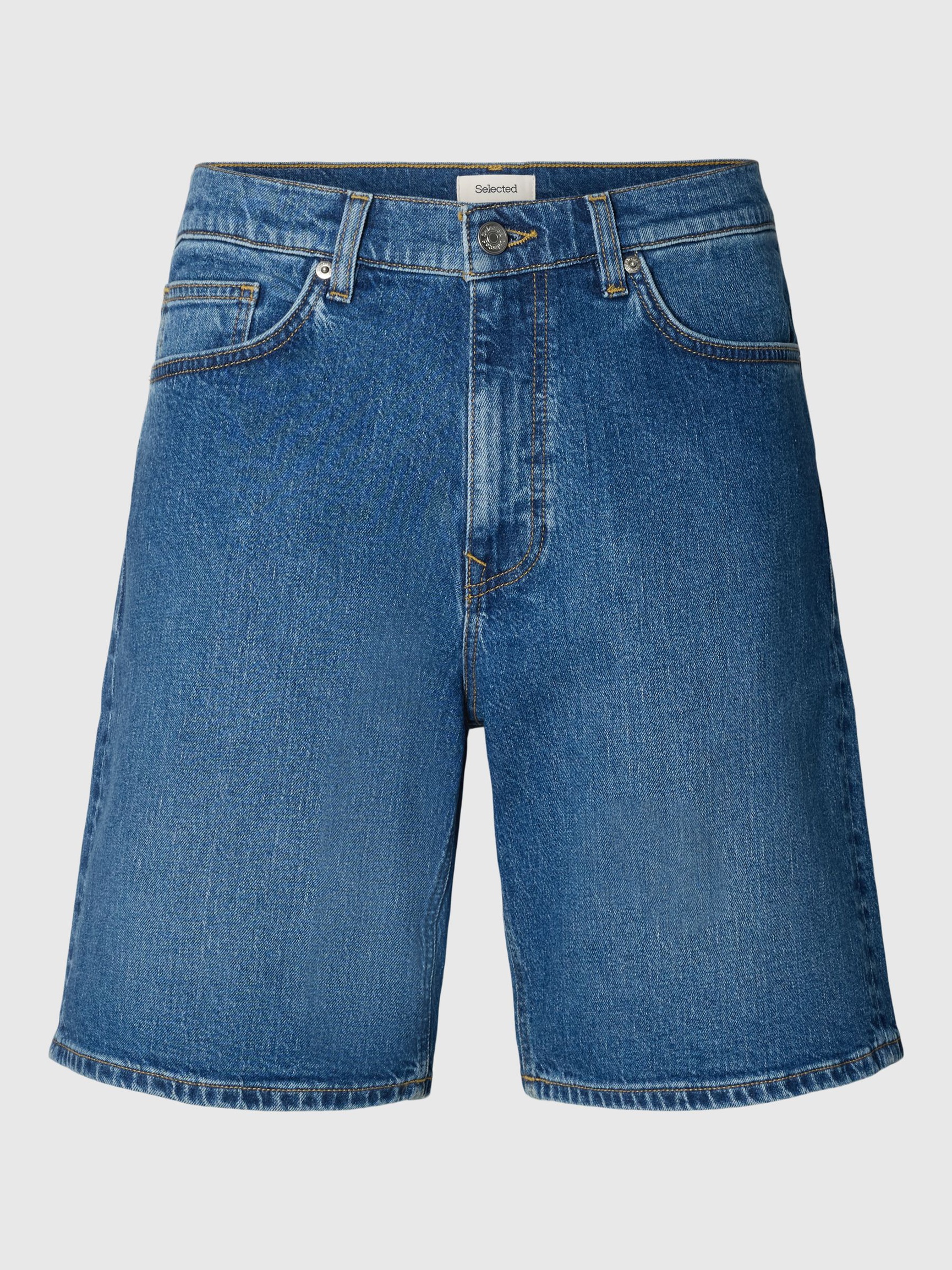COUPE CLASSIQUE SHORTS EN JEAN, Medium Blue Denim, highres