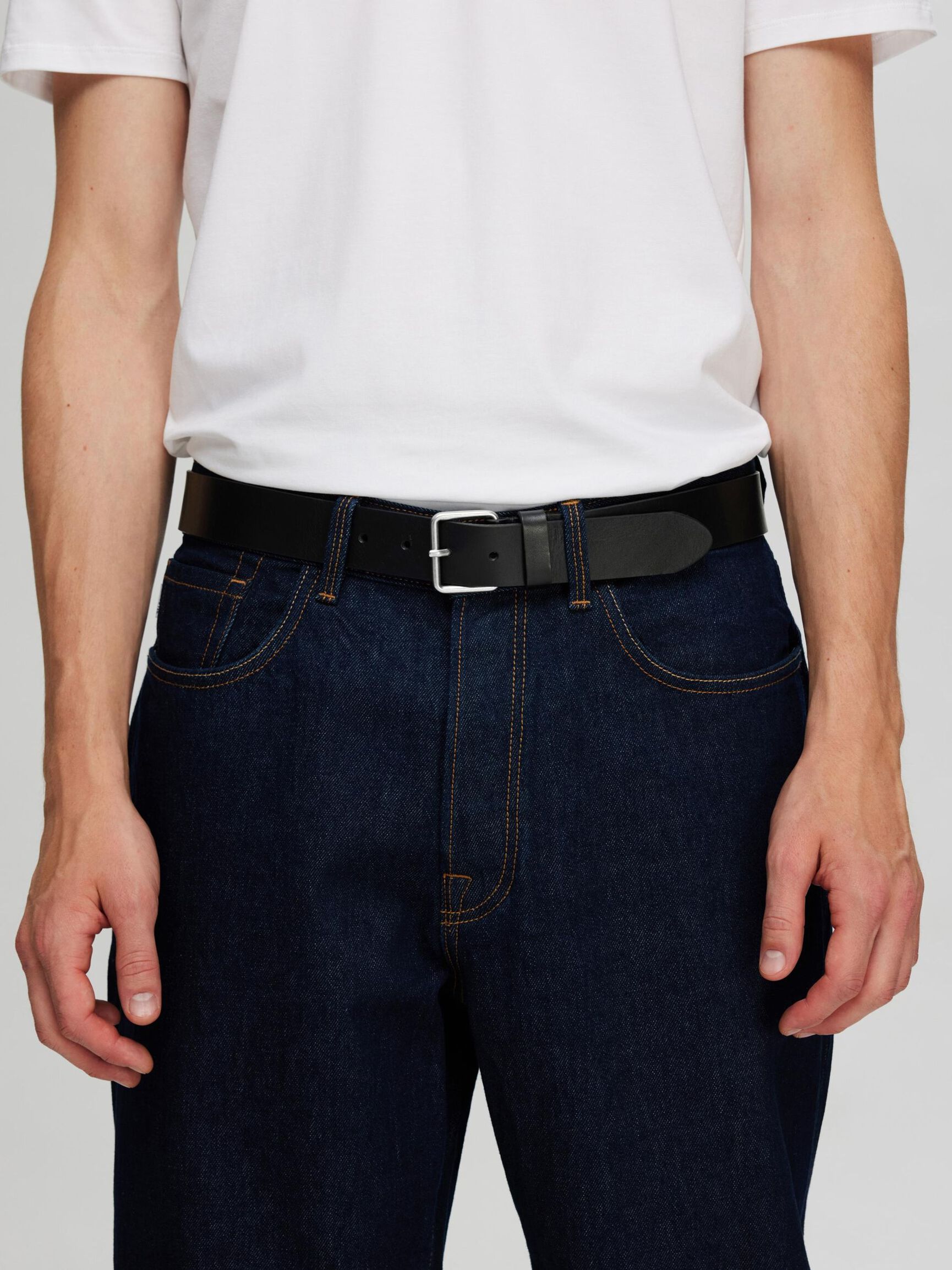 CUIR CEINTURE, Black, highres