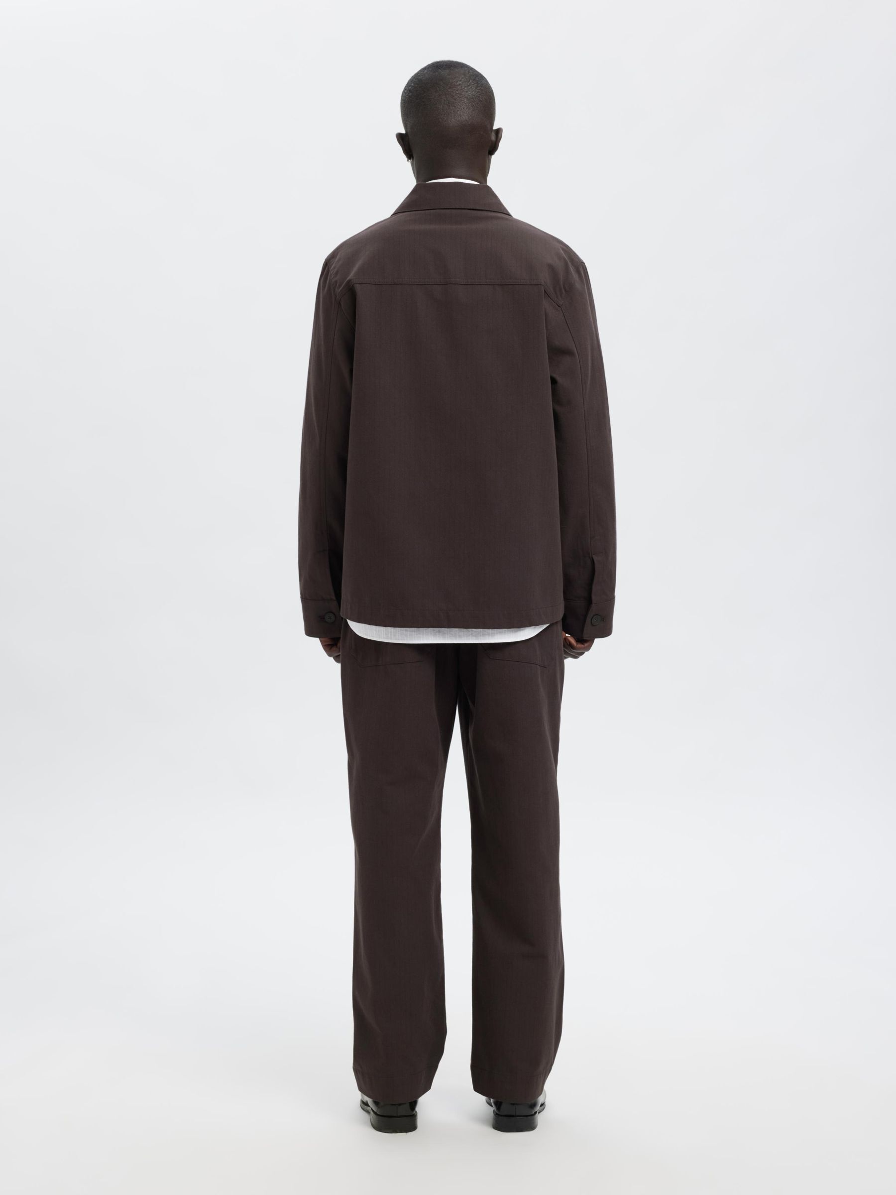 BOXY FIT OVERSHIRT, Chocolate Torte, highres