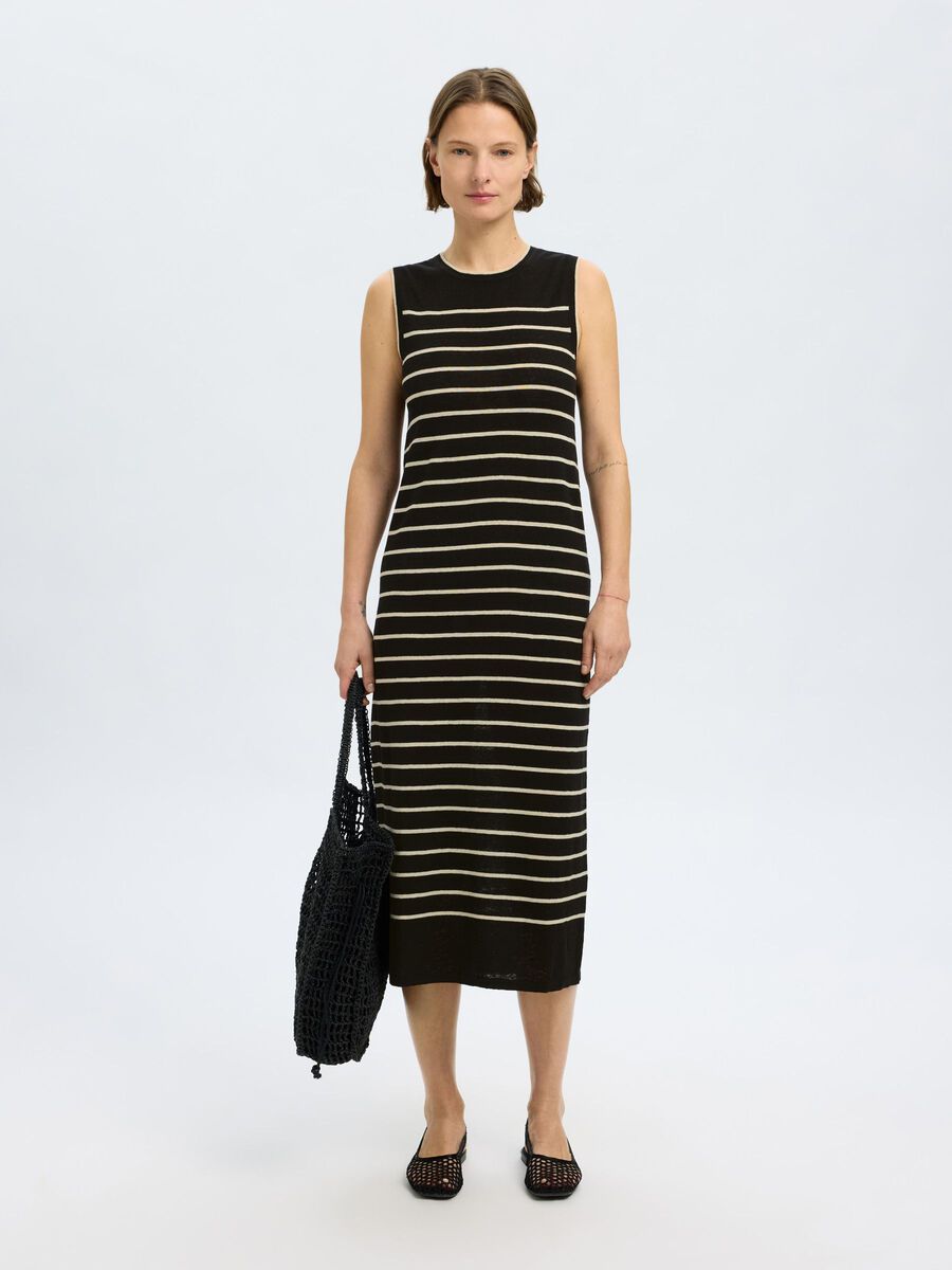 Selected LEINENMIX MAXIKLEID, Black, highres - 16097497_Black_1189882_003.jpg