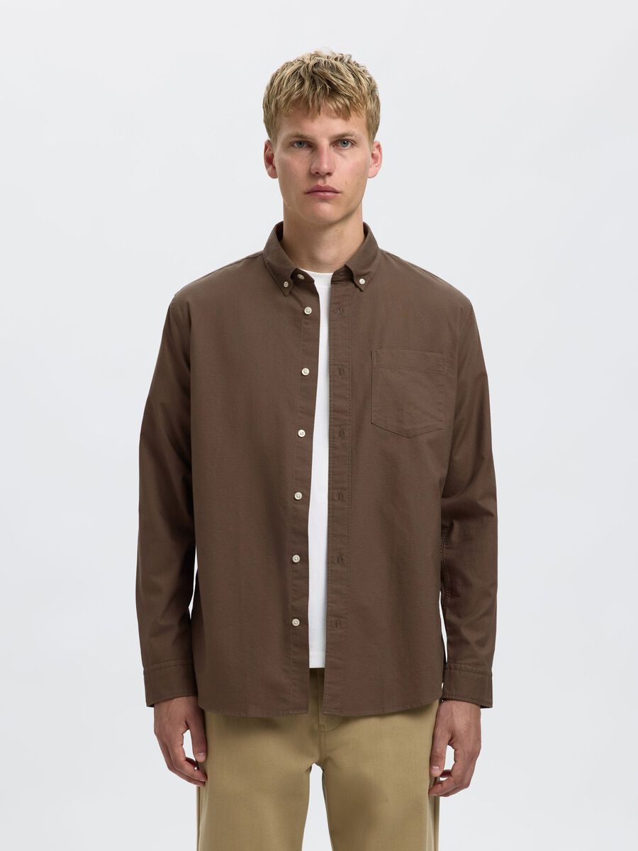 Product tile image - OXFORD SHIRT, Morel | 16077359_Morel