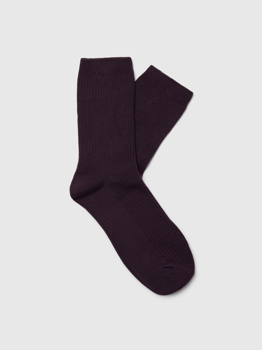 Selected BASIC RIBBED SOCKS, Plum Perfect, highres - 16093439_PlumPerfect_001.jpg