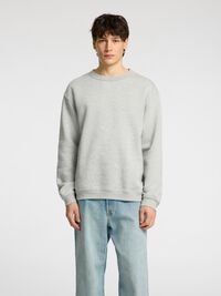 RELAXED FIT SWEATSHIRT, Light Grey Melange, highres