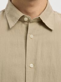 REGULAR FIT LINEN-BLEND SHIRT, Pure Cashmere, highres