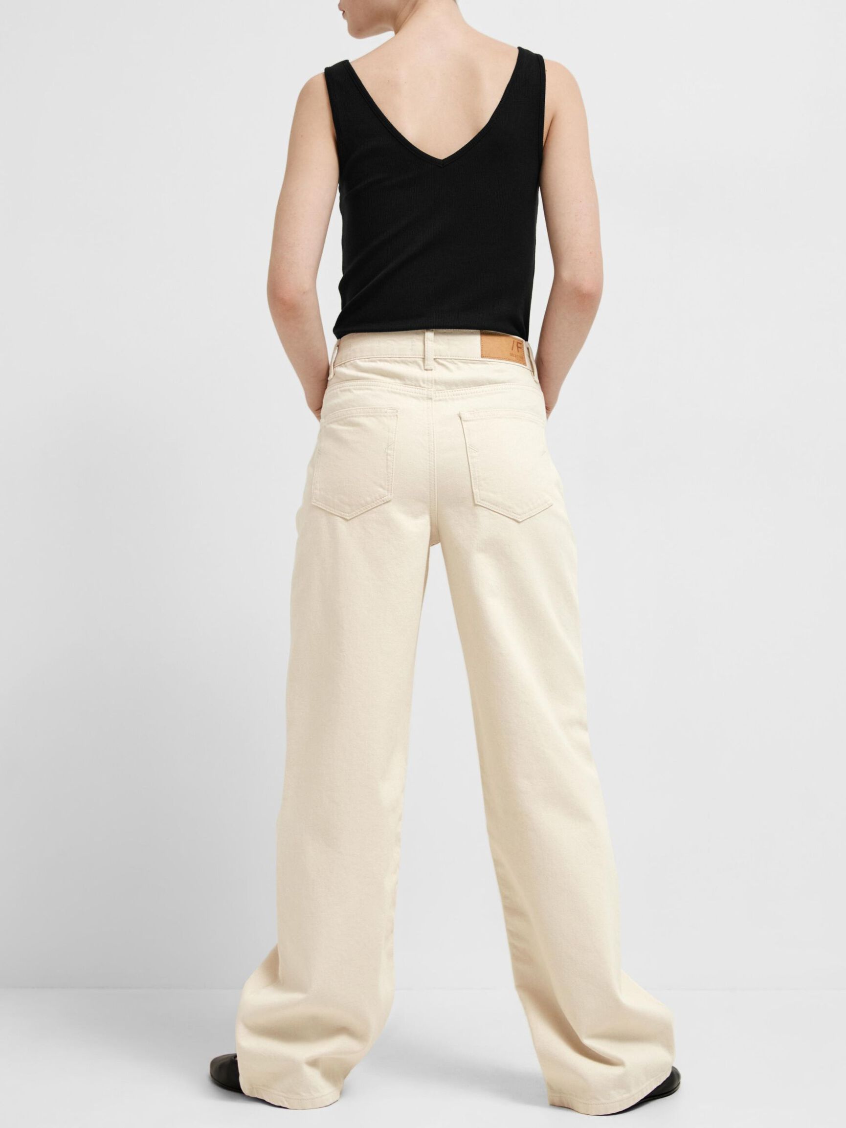 WEISSE WIDE FIT JEANS, White Denim, highres