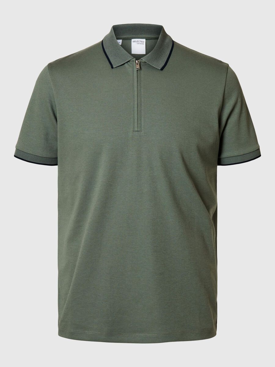 Selected MANCHES COURTES POLO, Agave Green, highres - 16096223_AgaveGreen_001.jpg