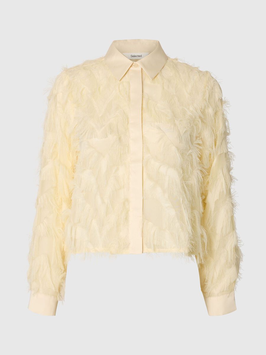 Product tile image - CAMICIA CROPPED, Angora | 16095034_Angora