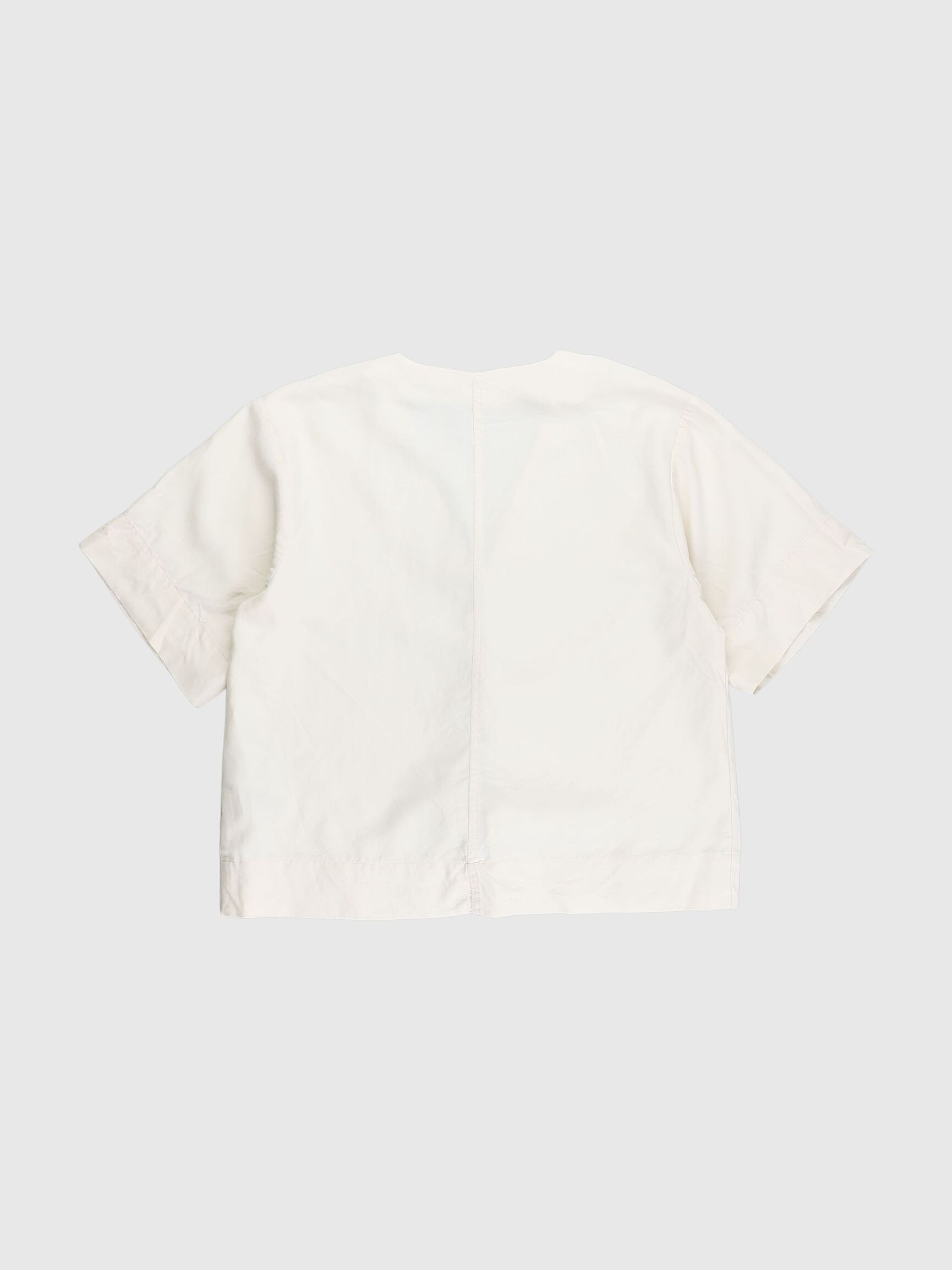 TIE FRONT V-NECK TOP, Birch, highres