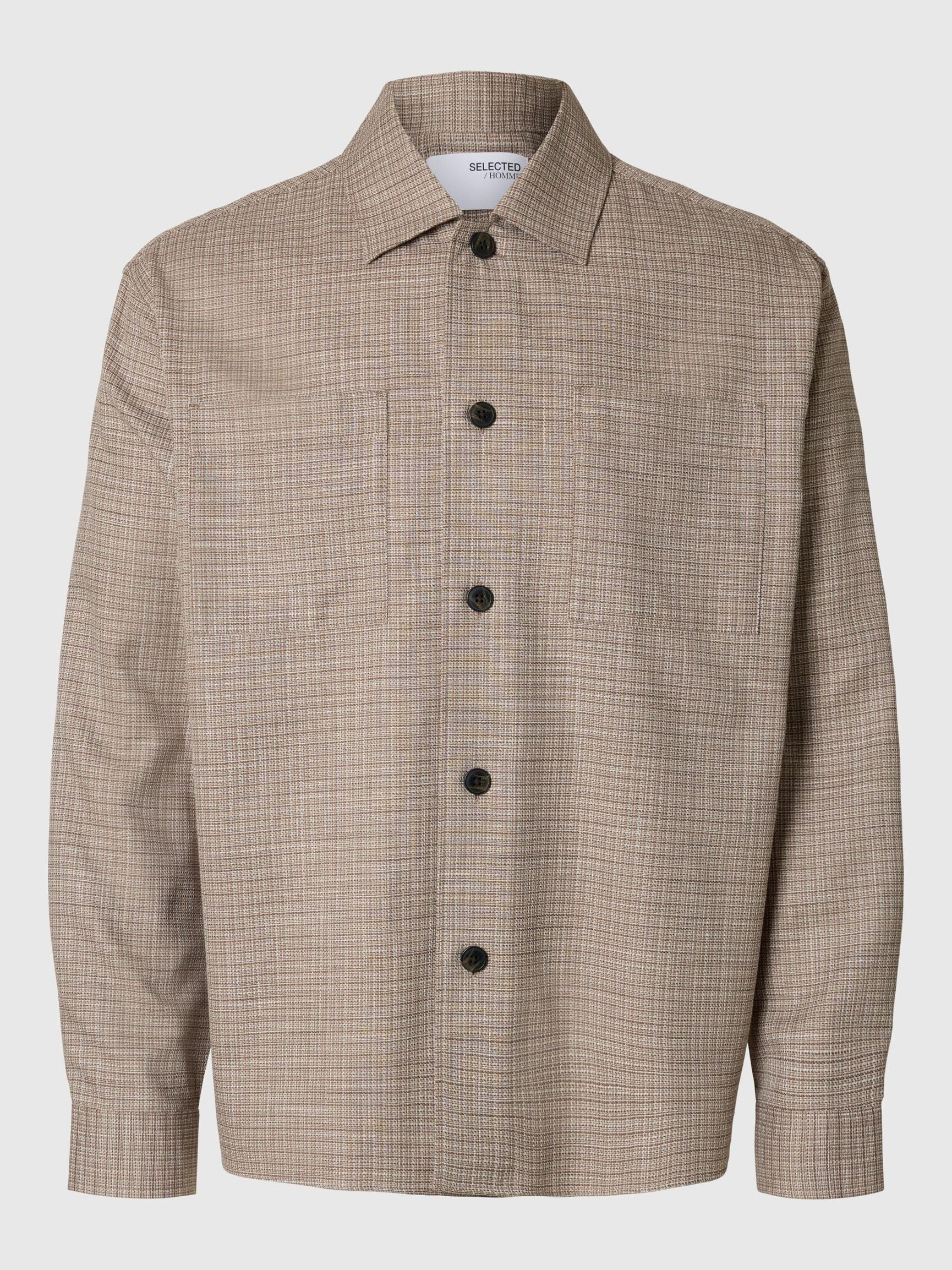 RELAXED FIT OVERSHIRT, Sand, highres