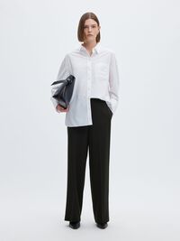 WIDE FIT TROUSERS, Black, highres