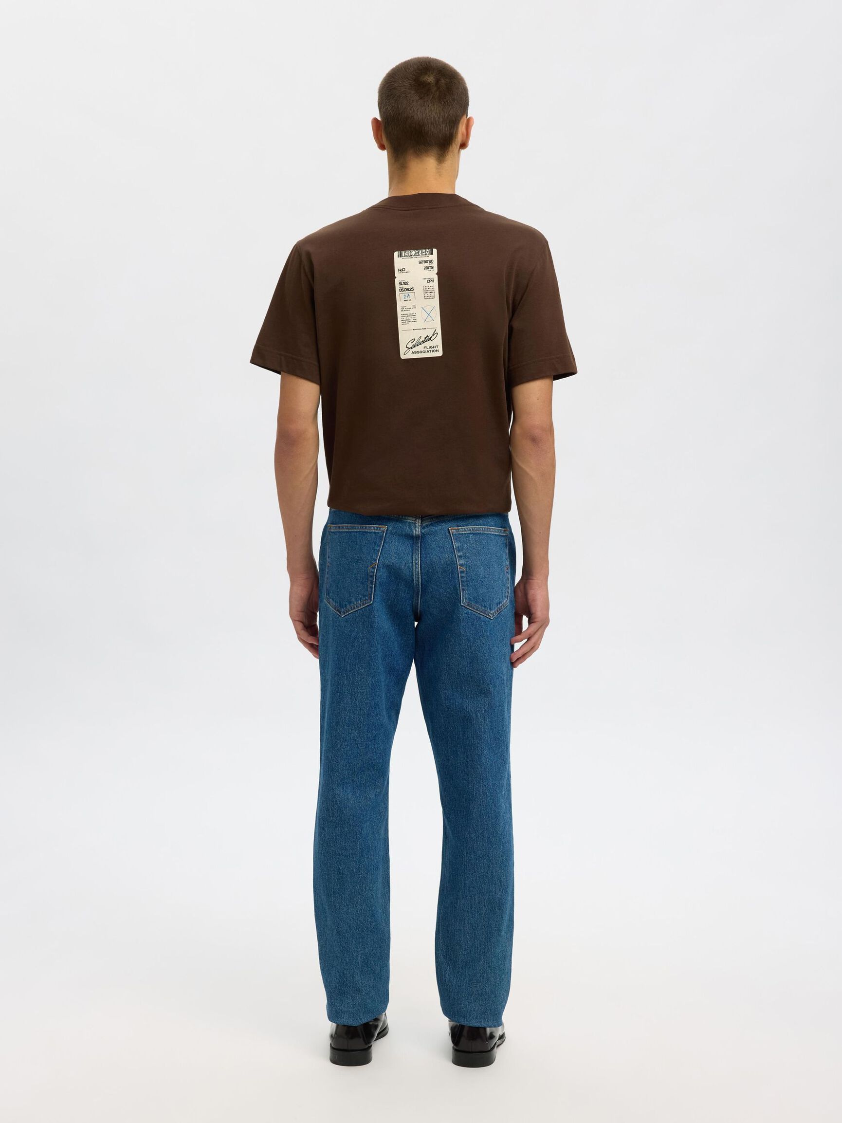 190 JEAN COUPE FUSELÉE, Medium Blue Denim, highres