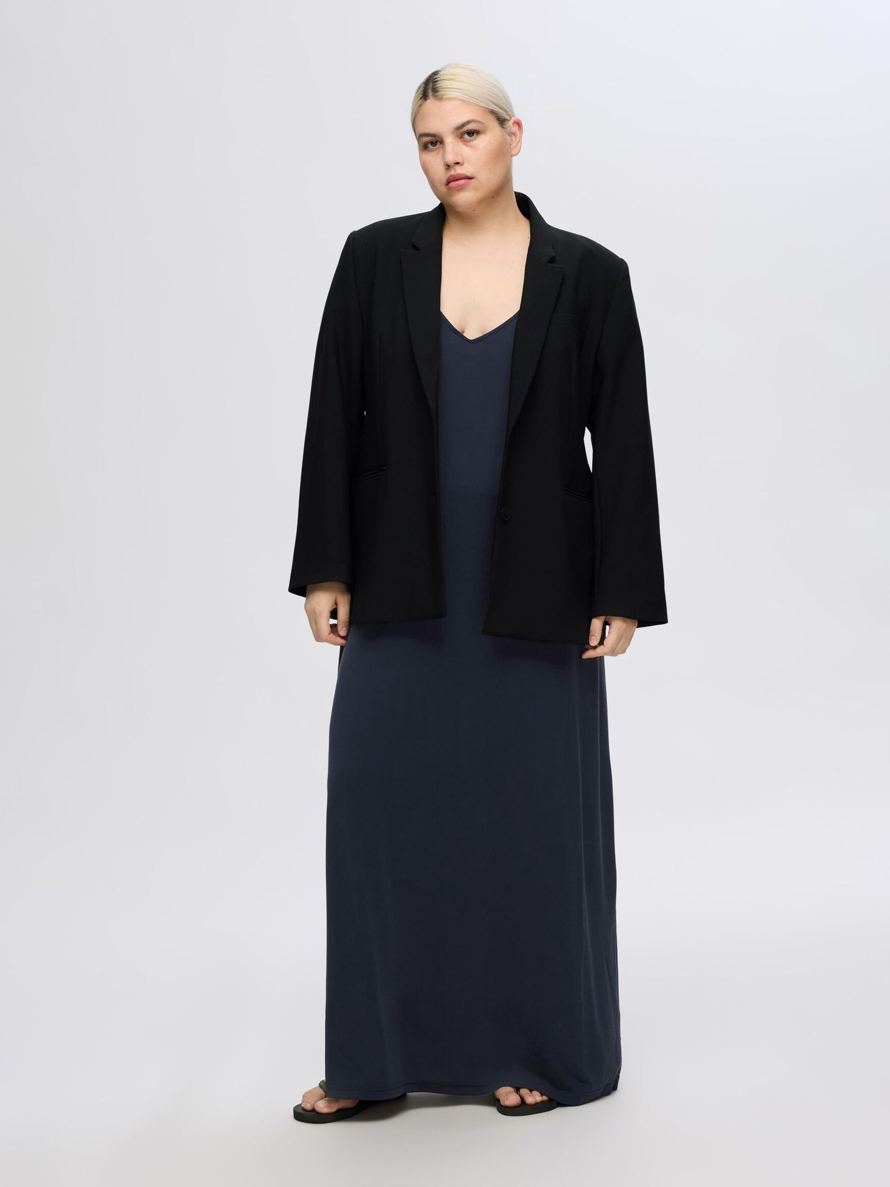 NOUÉ ROBE MI-LONGUE, Dark Sapphire, highres