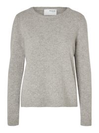 100% KASCHMIR PULLOVER, Light Grey Melange, highres