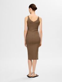 STRIKKET MIDIKJOLE, Coca Mocha, highres