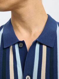 REGULAR FIT GEBREID POLO, Oceana, highres