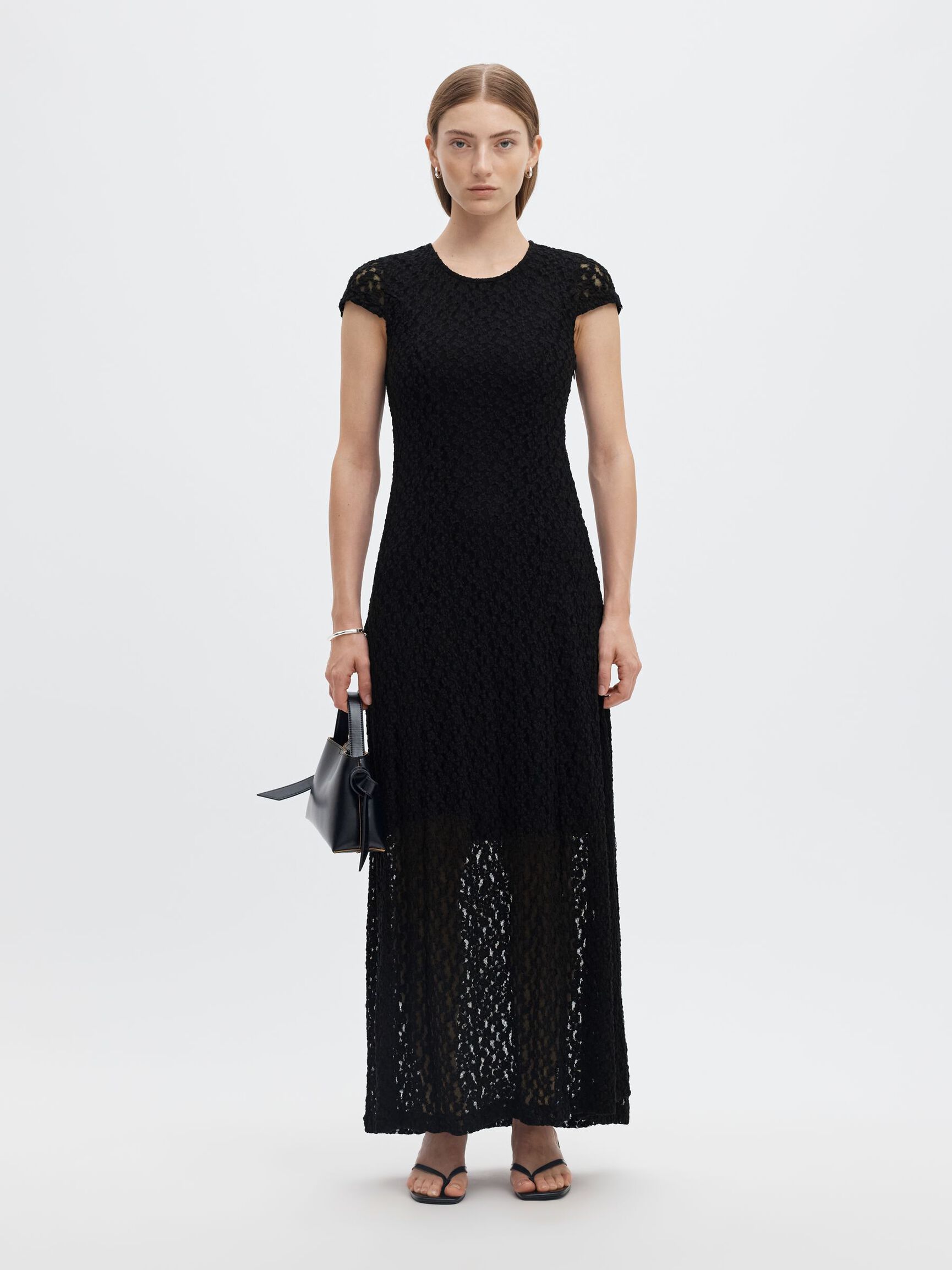 VESTITO LUNGO, Black, highres